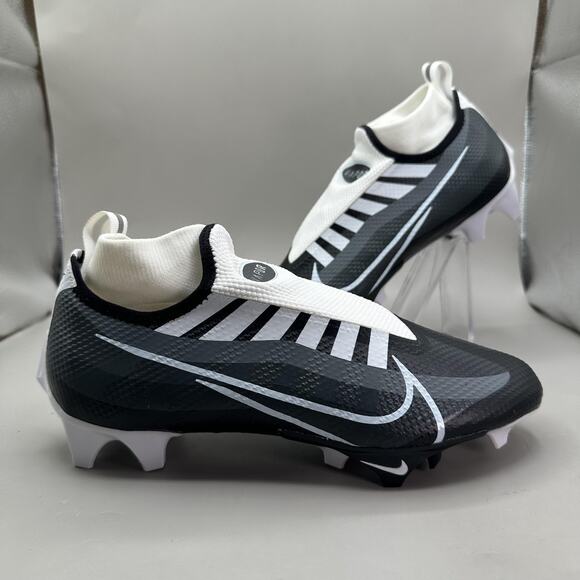 Nike Vapor Edge Pro 360 Football Cleats Black Smoke Grey Mens Size 7 Ghost Lace - Picture 1 of 10